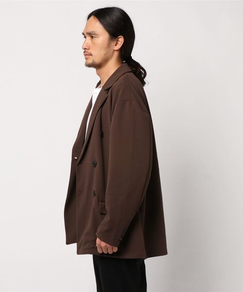 Bling Leads（ブリングリーズ）の「【Bl】梨地ダブルテーラードジャケット（テーラードジャケット・メンズ・ブラック/チャコールグレー/ブラウン/ベージュ/ネイビー・MEDIUM/LARGE）」の11枚目の写真