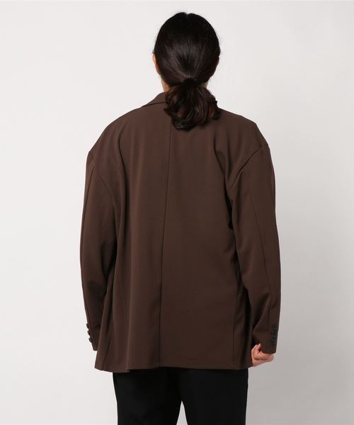 Bling Leads（ブリングリーズ）の「【Bl】梨地ダブルテーラードジャケット（テーラードジャケット・メンズ・ブラック/チャコールグレー/ブラウン/ベージュ/ネイビー・MEDIUM/LARGE）」の12枚目の写真