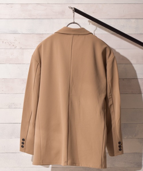 Bling Leads（ブリングリーズ）の「【Bl】梨地ダブルテーラードジャケット（テーラードジャケット・メンズ・ブラック/チャコールグレー/ブラウン/ベージュ/ネイビー・MEDIUM/LARGE）」の6枚目の写真