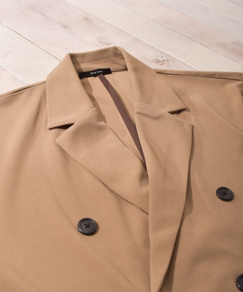 Bling Leads（ブリングリーズ）の「【Bl】梨地ダブルテーラードジャケット（テーラードジャケット・メンズ・ブラック/チャコールグレー/ブラウン/ベージュ/ネイビー・MEDIUM/LARGE）」の7枚目の写真