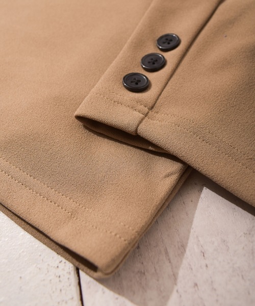 Bling Leads（ブリングリーズ）の「【Bl】梨地ダブルテーラードジャケット（テーラードジャケット・メンズ・ブラック/チャコールグレー/ブラウン/ベージュ/ネイビー・MEDIUM/LARGE）」の9枚目の写真