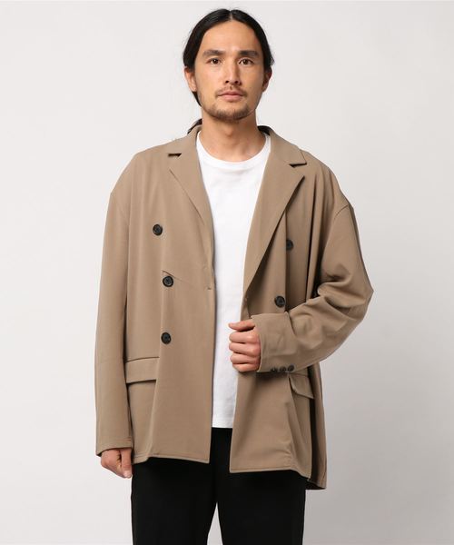 Bling Leads（ブリングリーズ）の「【Bl】梨地ダブルテーラードジャケット（テーラードジャケット・メンズ・ブラック/チャコールグレー/ブラウン/ベージュ/ネイビー・MEDIUM/LARGE）」の14枚目の写真