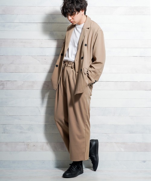 Bling Leads（ブリングリーズ）の「【Bl】梨地ダブルテーラードジャケット（テーラードジャケット・メンズ・ブラック/チャコールグレー/ブラウン/ベージュ/ネイビー・MEDIUM/LARGE）」の22枚目の写真