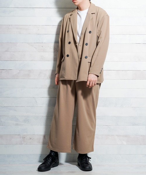 Bling Leads（ブリングリーズ）の「【Bl】梨地ダブルテーラードジャケット（テーラードジャケット・メンズ・ブラック/チャコールグレー/ブラウン/ベージュ/ネイビー・MEDIUM/LARGE）」の21枚目の写真