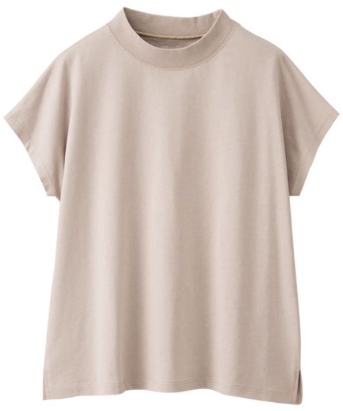 GeeRA（ジーラ）の「綿100％プチハイネックＴシャツ（Tシャツ/カットソー・レディース・ピンク/チャコール/ブラック/オフホワイト/ホワイト系その他/サンドグレー/ライトパープル・SMALL/XX-LARGE/LARGE/X-LARGE/MEDIUM）」の13枚目の写真