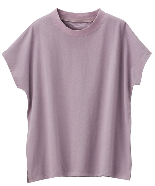 GeeRA（ジーラ）の「綿100％プチハイネックＴシャツ（Tシャツ/カットソー・レディース・ピンク/チャコール/ブラック/オフホワイト/ホワイト系その他/サンドグレー/ライトパープル・SMALL/XX-LARGE/LARGE/X-LARGE/MEDIUM）」の21枚目の写真