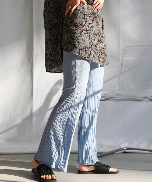 select MOCA（セレクトモカ）の「プリーツレギンスパンツ（その他パンツ・レディース・ブラック/サックスブルー/アイボリー/アッシュ/ライトグレー・FREE）」の9枚目の写真