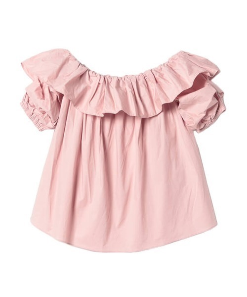 EIMY ISTOIRE(エイミーイストワール)の「タックスリーブオフショルダートップス(シャツ/ブラウス・レディース・ピンク/ミント/ホワイト/ベージュ/ブラック/イエロー・FREE)」の15枚目の写真