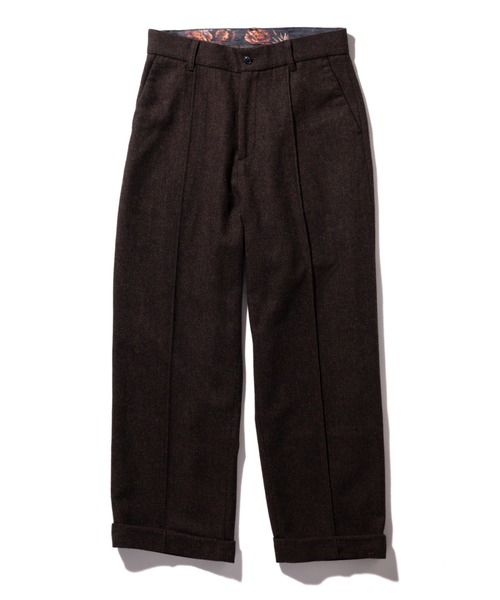 glamb(グラム)の「Herringbone wide slacks / ヘリンボーンワイドスラックス(スラックス・メンズ・ブラウン/ブラック・M/L)」の3枚目の写真