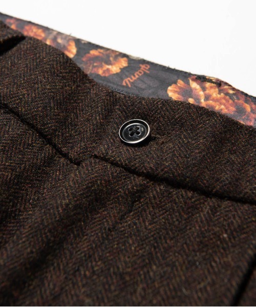 glamb(グラム)の「Herringbone wide slacks / ヘリンボーンワイドスラックス(スラックス・メンズ・ブラウン/ブラック・M/L)」の6枚目の写真