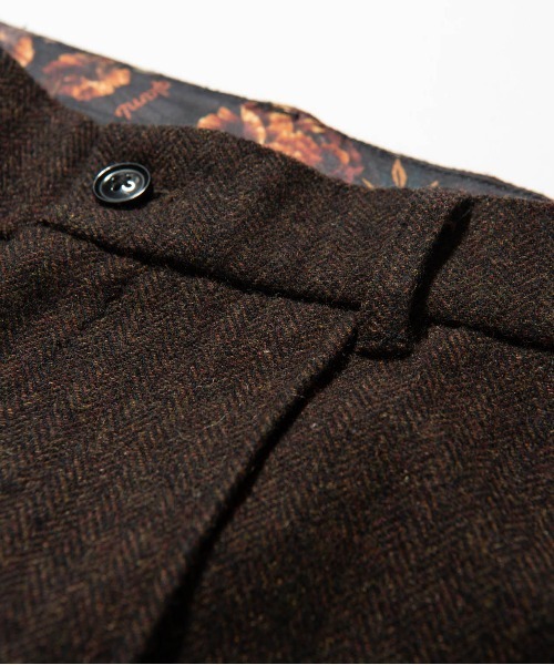 glamb(グラム)の「Herringbone wide slacks / ヘリンボーンワイドスラックス(スラックス・メンズ・ブラウン/ブラック・M/L)」の7枚目の写真
