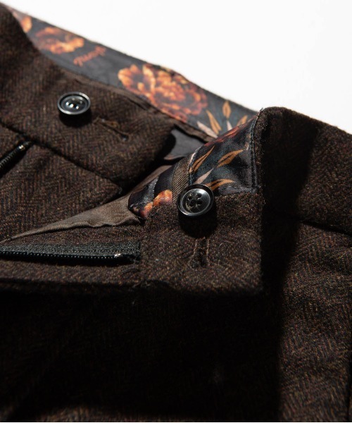 glamb(グラム)の「Herringbone wide slacks / ヘリンボーンワイドスラックス(スラックス・メンズ・ブラウン/ブラック・M/L)」の8枚目の写真