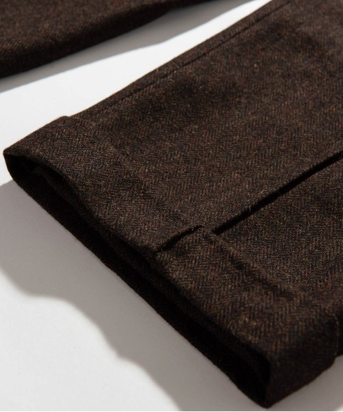 glamb(グラム)の「Herringbone wide slacks / ヘリンボーンワイドスラックス(スラックス・メンズ・ブラウン/ブラック・M/L)」の10枚目の写真