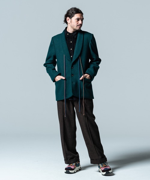 glamb(グラム)の「Herringbone wide slacks / ヘリンボーンワイドスラックス(スラックス・メンズ・ブラウン/ブラック・M/L)」の18枚目の写真