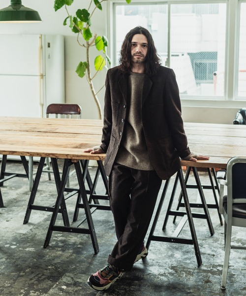 glamb(グラム)の「Herringbone wide slacks / ヘリンボーンワイドスラックス(スラックス・メンズ・ブラウン/ブラック・M/L)」の21枚目の写真