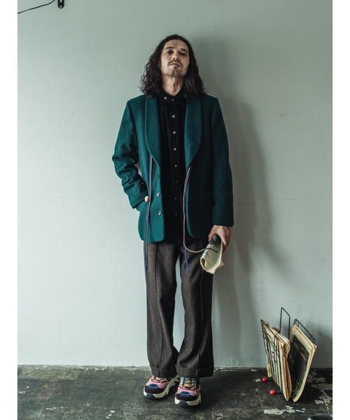 glamb(グラム)の「Herringbone wide slacks / ヘリンボーンワイドスラックス(スラックス・メンズ・ブラウン/ブラック・M/L)」の22枚目の写真