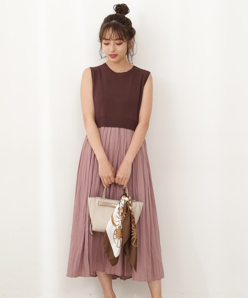 セール e サテンプリーツニットドッキングワンピース ワンピース Proportion Body Dressing プロポーションボディドレッシング のファッション通販 Zozotown