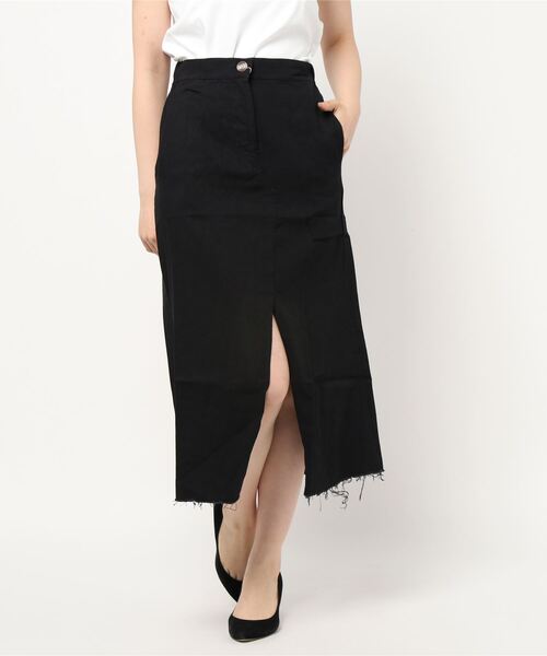 frunco（フランコ）の「フロントスリットアイラインロングスカート（スカート・レディース・ブラック/オレンジ/アイボリー・FREE）」の10枚目の写真