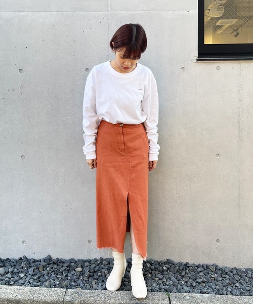 frunco（フランコ）の「フロントスリットアイラインロングスカート（スカート・レディース・ブラック/オレンジ/アイボリー・FREE）」の15枚目の写真