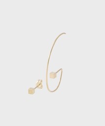 キューブ アシンメトリー イヤーカフピアス