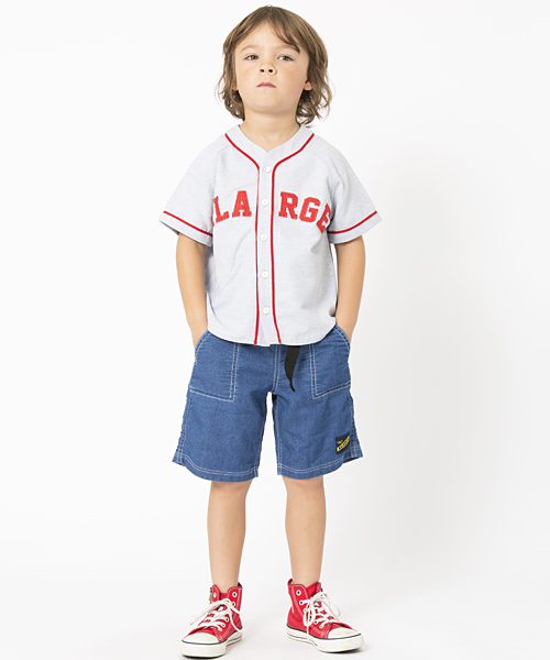 XLARGE KIDS（エクストララージキッズ）の「S/S SHIRT "BASEBALL "（シャツ/ブラウス・キッズ・アッシュ/ネイビー・4T/8T/5T/6T/7T）」の2枚目の写真