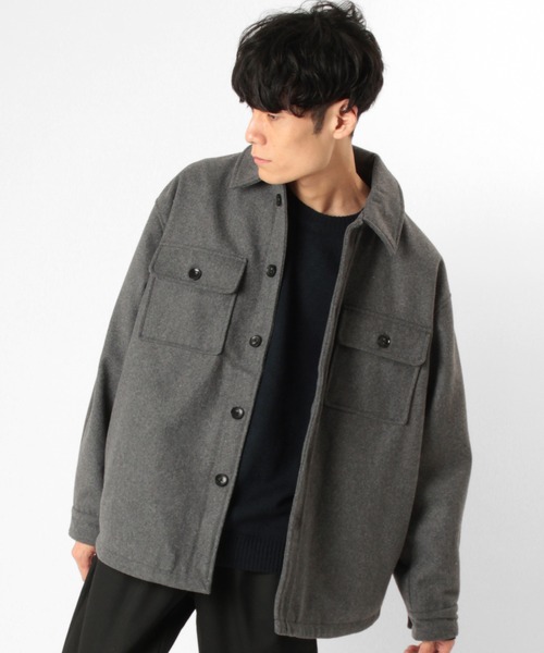 make a ray!（メイク ア レイ！）の「ウールブレンドCPOジャケット（ブルゾン・メンズ・ネイビー/ライトブルー/キャメル/チャコールグレー・XL/L/M）」の5枚目の写真
