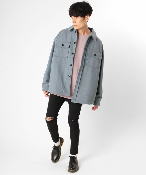 make a ray!（メイク ア レイ！）の「ウールブレンドCPOジャケット（ブルゾン・メンズ・ネイビー/ライトブルー/キャメル/チャコールグレー・XL/L/M）」の18枚目の写真