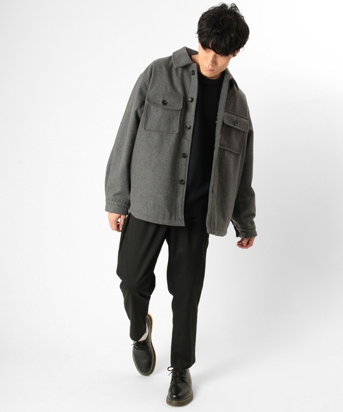 WAREHOUSEコラボ ウール C.P.O. ジャケット 春 秋 コート セール】ウールブレンドCPOジャケット（ブルゾン）｜make a ray