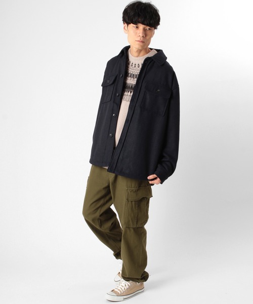 make a ray!（メイク ア レイ！）の「ウールブレンドCPOジャケット（ブルゾン・メンズ・ネイビー/ライトブルー/キャメル/チャコールグレー・XL/L/M）」の19枚目の写真