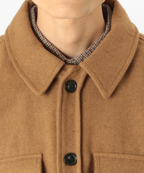 make a ray!（メイク ア レイ！）の「ウールブレンドCPOジャケット（ブルゾン・メンズ・ネイビー/ライトブルー/キャメル/チャコールグレー・XL/L/M）」の11枚目の写真