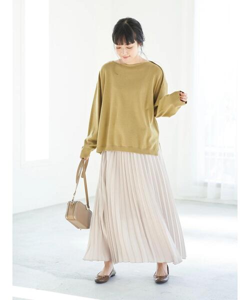 earth music&ecology(アースミュージックアンドエコロジー)の「スエードサテンプリーツスカート *(スカート・レディース・ブラック/ダークブルー/ホワイト系その他2/テラコッタ・FREE)」の11枚目の写真