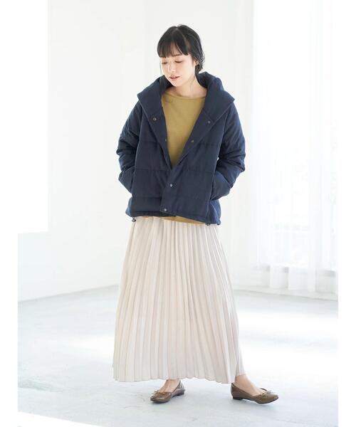 earth music&ecology(アースミュージックアンドエコロジー)の「スエードサテンプリーツスカート *(スカート・レディース・ブラック/ダークブルー/ホワイト系その他2/テラコッタ・FREE)」の12枚目の写真