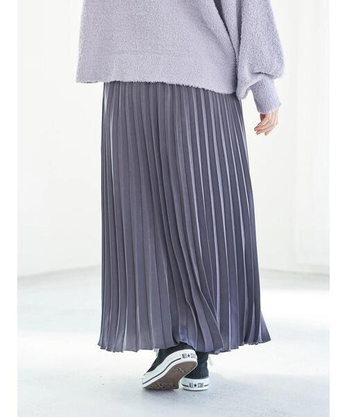 earth music&ecology(アースミュージックアンドエコロジー)の「スエードサテンプリーツスカート *(スカート・レディース・ブラック/ダークブルー/ホワイト系その他2/テラコッタ・FREE)」の16枚目の写真