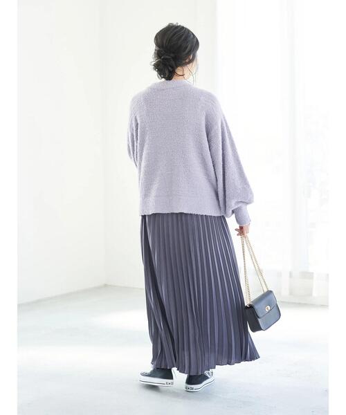 earth music&ecology(アースミュージックアンドエコロジー)の「スエードサテンプリーツスカート *(スカート・レディース・ブラック/ダークブルー/ホワイト系その他2/テラコッタ・FREE)」の19枚目の写真