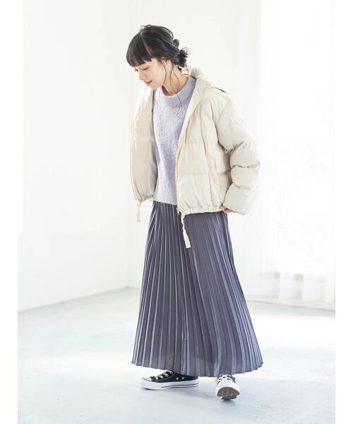 earth music&ecology(アースミュージックアンドエコロジー)の「スエードサテンプリーツスカート *(スカート・レディース・ブラック/ダークブルー/ホワイト系その他2/テラコッタ・FREE)」の20枚目の写真