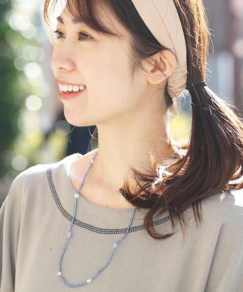 チチカカ（チチカカ）の「チコフロルビーズ2wayネックレス（ネックレス・レディース・ホワイト/ブルー・FREE）」の4枚目の写真