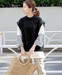 JOURNAL STANDARD（ジャーナルスタンダード）の「コットンアゼクルーネックベスト◆（ベスト）」