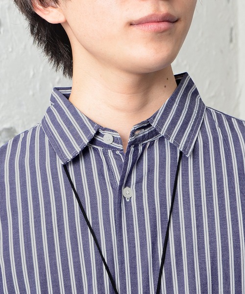 MinoriTY(マイノリティ)の「メンズ長袖ブロードビッグシルエットロングレギュラーシャツ(シャツ/ブラウス・メンズ・ホワイト/ストライプ/ブラック・L/M)」の20枚目の写真