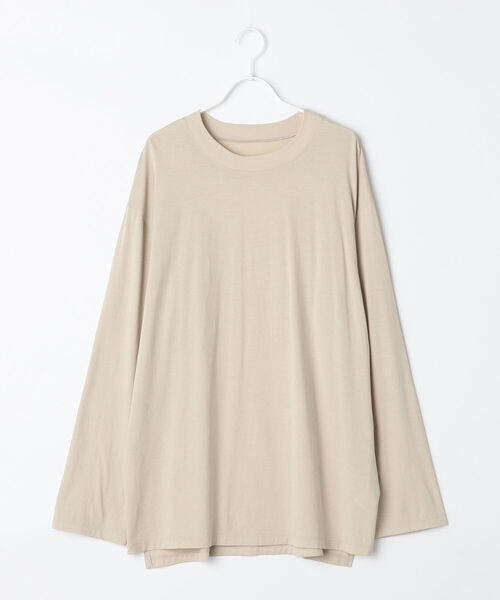 grace grace (グラスグラス)の「オーバーサイズクルーロンT(Tシャツ/カットソー・レディース・ホワイト/アイボリー/ベビーピンク・FREE)」の9枚目の写真