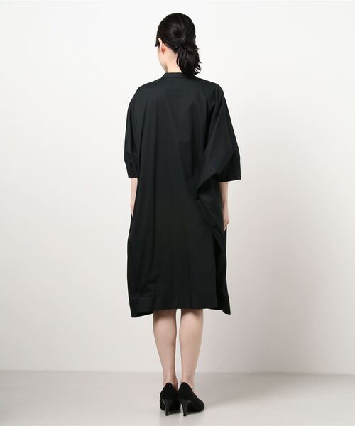 mizuiroind(ミズイロインド)の「【ゆきふぃるむ紹介】mizuiro ind スタンドカラーワイドワンピース(ワンピース・レディース・ブラック/ベージュ/オフホワイト・FREE)」の5枚目の写真