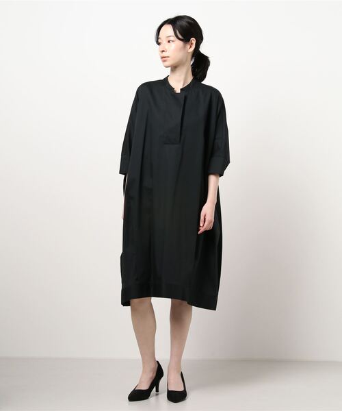 mizuiroind(ミズイロインド)の「【ゆきふぃるむ紹介】mizuiro ind スタンドカラーワイドワンピース(ワンピース・レディース・ブラック/ベージュ/オフホワイト・FREE)」の19枚目の写真