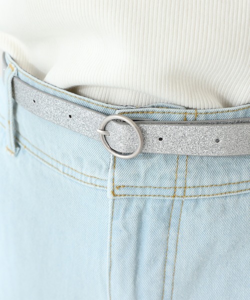 one after another NICE CLAUP（ワンアフターアナザーナイスクラップ）の「ベルト付アソートデニムパンツ（デニムパンツ・レディース・ライトブルー/ネイビー/アイボリー/ラベンダー・SMALL/MEDIUM）」の22枚目の写真