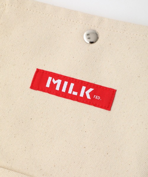 MILKFED.（ミルクフェド）の「PIPING SQUARE TOTE COOPER LOGO /A4収納 キャンバストートバッグ/ショルダーバッグ（トートバッグ・レディース・ホワイト/ブラック/ベージュ/レッド/ピンク・ONE SIZE）」の10枚目の写真