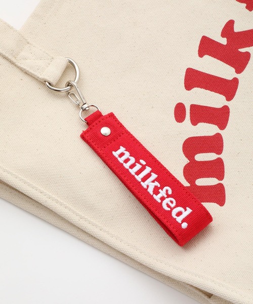 MILKFED.（ミルクフェド）の「PIPING SQUARE TOTE COOPER LOGO /A4収納 キャンバストートバッグ/ショルダーバッグ（トートバッグ・レディース・ホワイト/ブラック/ベージュ/レッド/ピンク・ONE SIZE）」の18枚目の写真