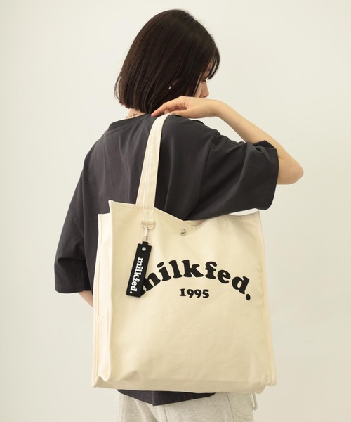 PIPING SQUARE TOTE COOPER LOGO /A4収納 キャンバストート