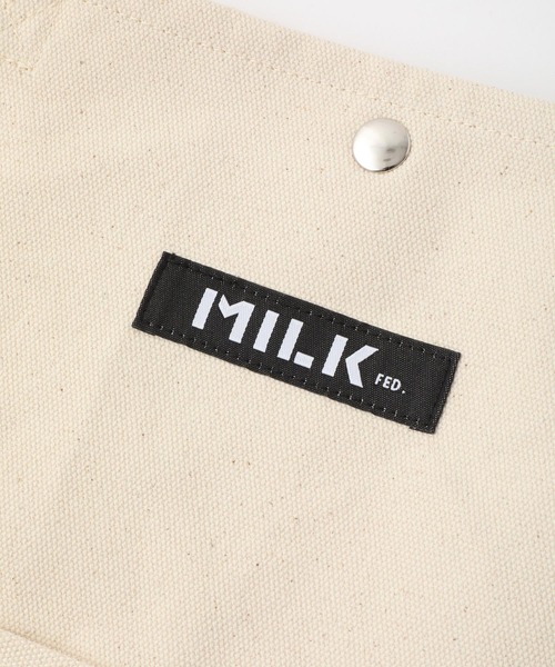 MILKFED.（ミルクフェド）の「PIPING SQUARE TOTE COOPER LOGO /A4収納 キャンバストートバッグ/ショルダーバッグ（トートバッグ・レディース・ホワイト/ブラック/ベージュ/レッド/ピンク・ONE SIZE）」の9枚目の写真