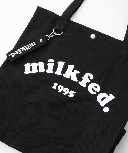 MILKFED.（ミルクフェド）の「PIPING SQUARE TOTE COOPER LOGO /A4収納 キャンバストートバッグ/ショルダーバッグ（トートバッグ・レディース・ホワイト/ブラック/ベージュ/レッド/ピンク・ONE SIZE）」の13枚目の写真