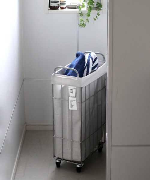 ブリッド フォールディング スクエアバスケット 収納 / BRID FOLDING LAUNDRY SQUARE BASKET with CASTER［40L_SLIM］（収納グッズ）｜WIRE ARTS & PRO.（ワイヤーアーツアンドプロ）