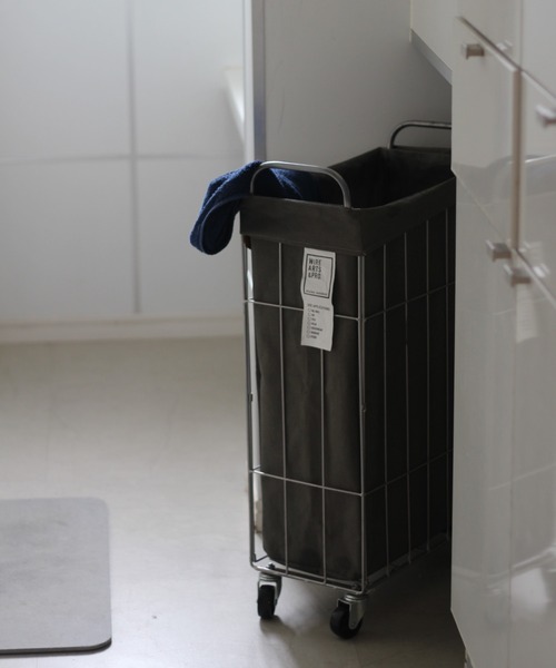 ブリッド フォールディング スクエアバスケット 収納 / BRID FOLDING LAUNDRY SQUARE BASKET with CASTER［40L_SLIM］（収納グッズ）｜WIRE ARTS & PRO.（ワイヤーアーツアンドプロ）