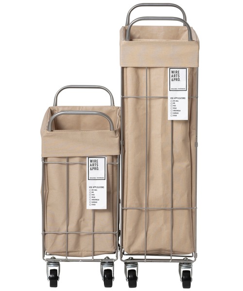 ブリッド フォールディング スクエアバスケット 収納 / BRID FOLDING LAUNDRY SQUARE BASKET with CASTER［40L_SLIM］（収納グッズ）｜WIRE ARTS & PRO.（ワイヤーアーツアンドプロ）